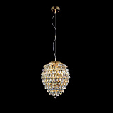 Светильник подвесной галогеновый Crystal Lux Charme SP4 Gold/Transparent